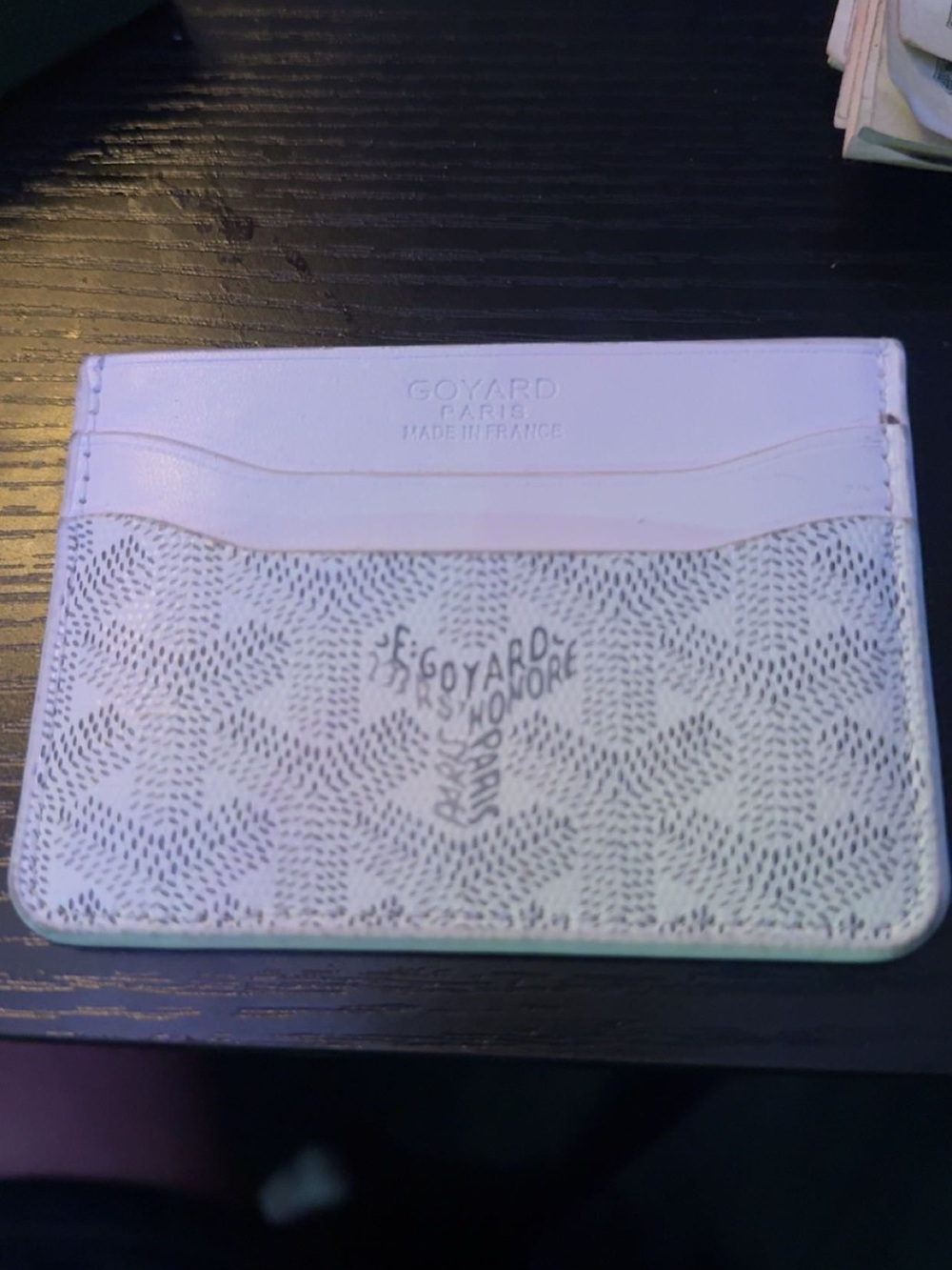 Goyard Orange and Green Branded Cleaning Cloth in Box - Picture 2 of 3